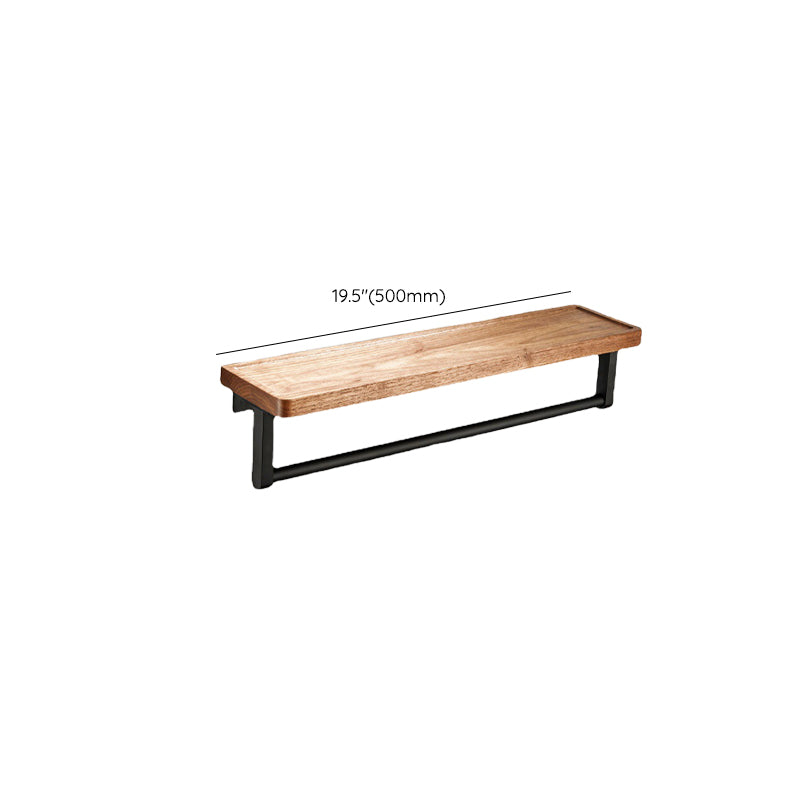 Wood and Aluminum Bath Accessory Set Black Bathroom Accessory Kit