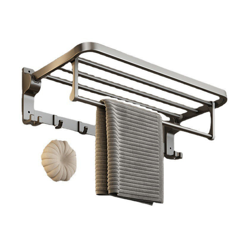 Contemporary Bathroom Accessory Set Grey Aluminum Bathroom Accessory Kit