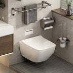 Contemporary Bathroom Accessory Set Grey Aluminum Bathroom Accessory Kit