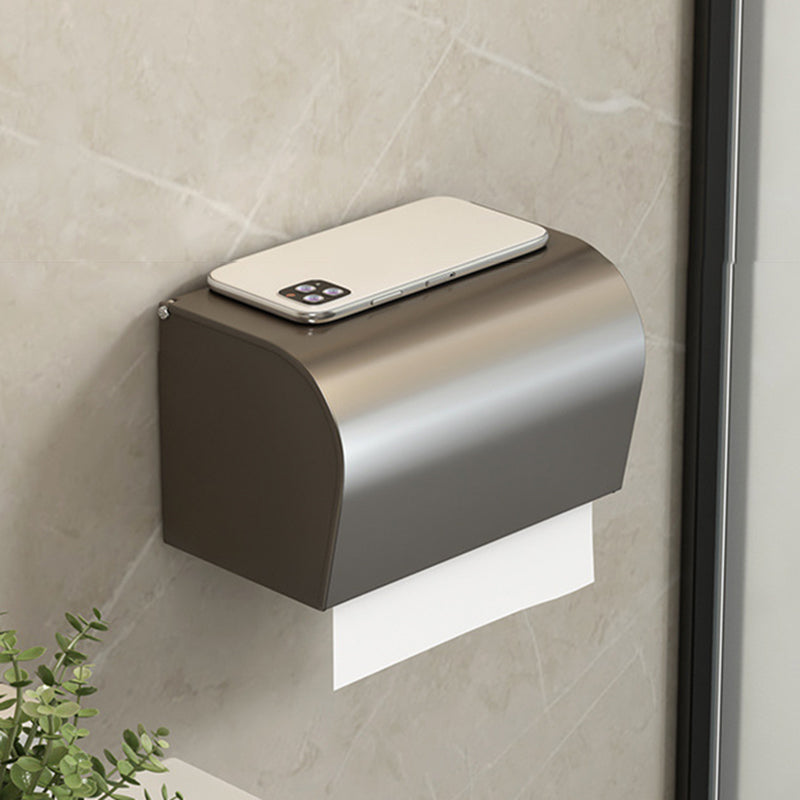 Contemporary Bathroom Accessory Set Grey Aluminum Bathroom Accessory Kit
