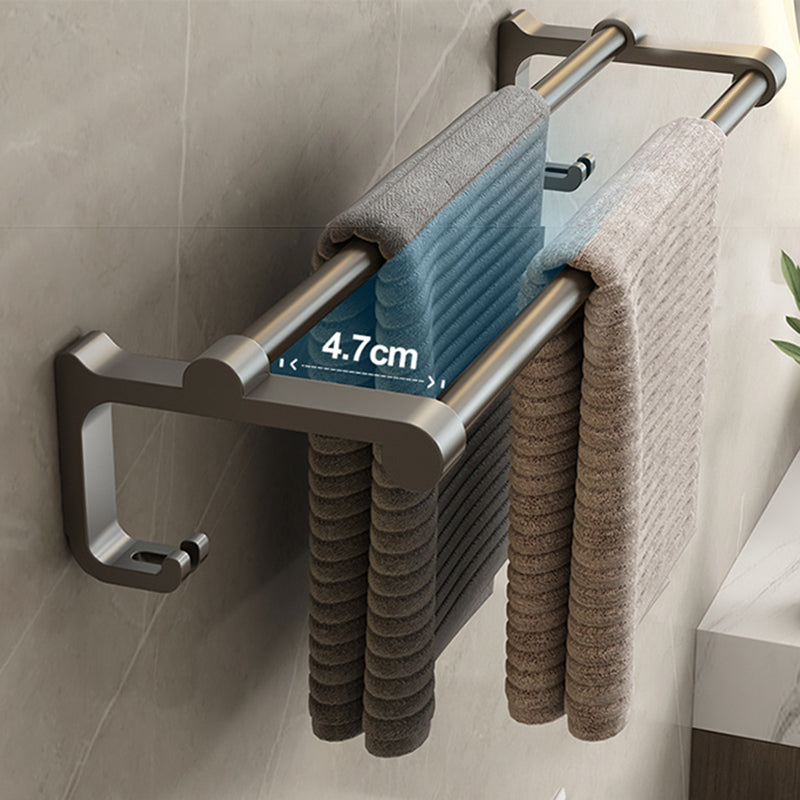 Contemporary Bathroom Accessory Set Grey Aluminum Bathroom Accessory Kit
