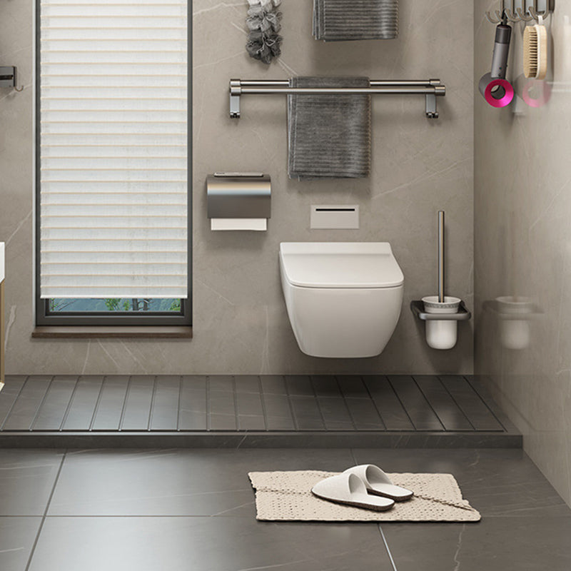 Contemporary Bathroom Accessory Set Grey Aluminum Bathroom Accessory Kit