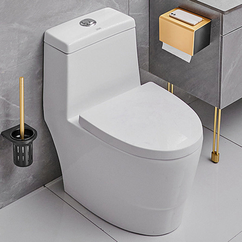 Contemporary Bath Accessories Set Black & Golden Bath Shelf/Towel Bar
