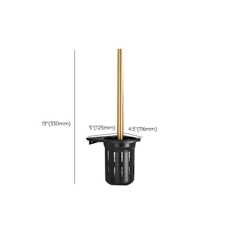 Contemporary Bath Accessories Set Black & Golden Bath Shelf/Towel Bar