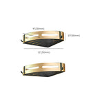 Contemporary Bath Accessories Set Black & Golden Bath Shelf/Towel Bar