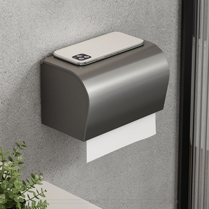 Gray contemporary bathroom accessory set Bathroom shelf/towel holder & bathrobe hook incl.