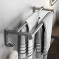Gray contemporary bathroom accessory set bathroom shelf/towel holder & bathrobe hook incl.