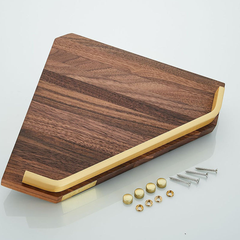 Wood and Aluminum Bath Hardware Set Golden Bathroom Accessory Set