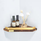 Wood and Aluminum Bath Hardware Set Golden Bathroom Accessory Set