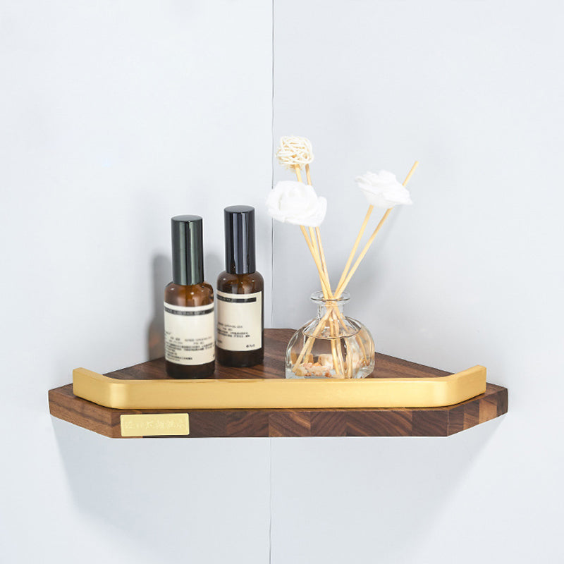 Wood and Aluminum Bath Hardware Set Golden Bathroom Accessory Set