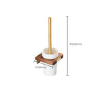 Wood and Aluminum Bath Hardware Set Golden Bathroom Accessory Set