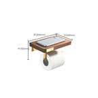 Wood and Aluminum Bath Hardware Set Golden Bathroom Accessory Set
