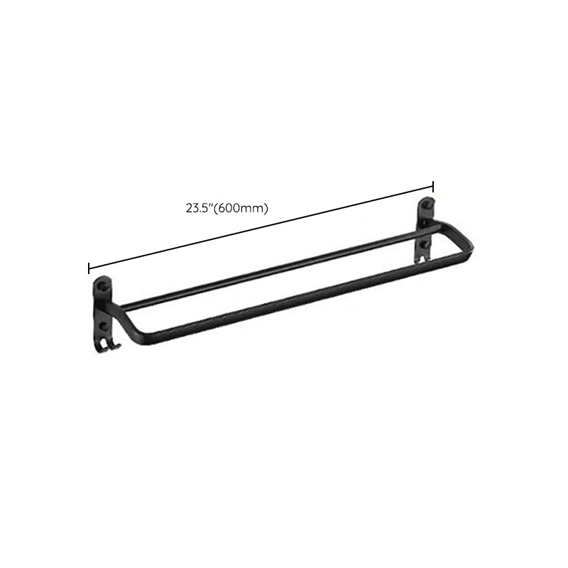 Modern Bathroom Accessories Set Towel Holder Black Soap Dish Bath Accessories Set