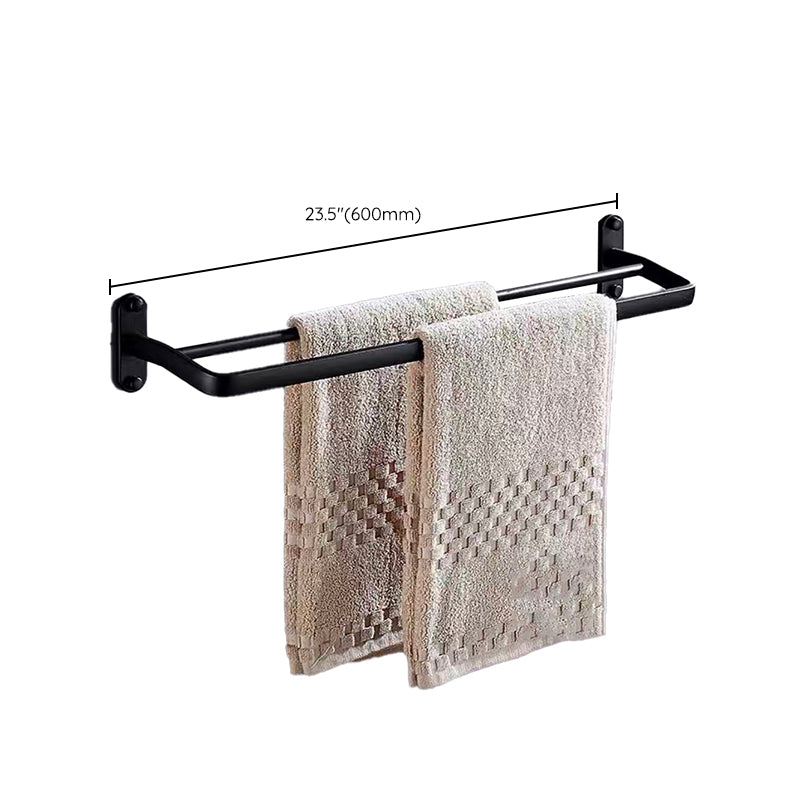 Modern Bathroom Accessories Set Towel Holder Black Soap Dish Bath Accessories Set