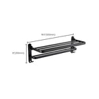 Modern Bathroom Accessories Set Towel Holder Black Soap Dish Bath Accessories Set