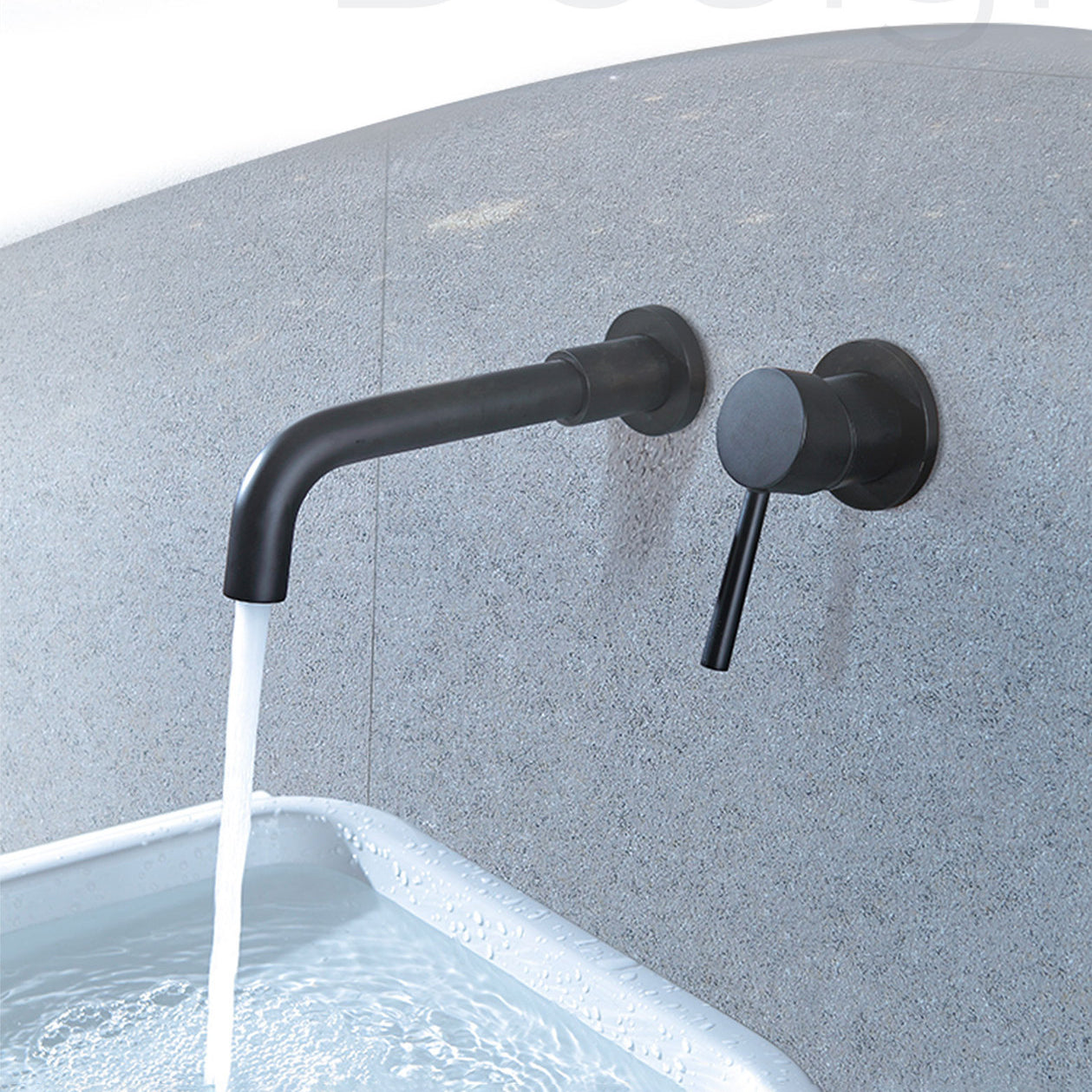 Wall-mounted faucet Glam Style sink bathroom faucet with lever handle