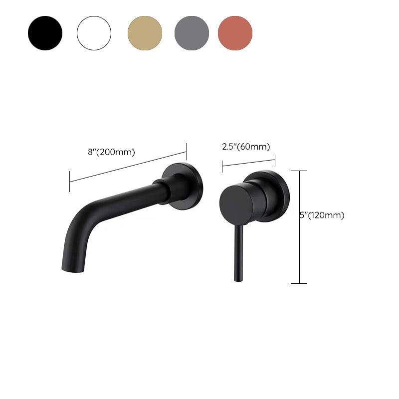 Wall-mounted faucet Glam Style sink bathroom faucet with lever handle