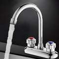 Circular 2-Handle Bathroom Faucet Contemporary Brass Sink Faucet