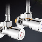 Circular 2-Handle Bathroom Faucet Contemporary Brass Sink Faucet