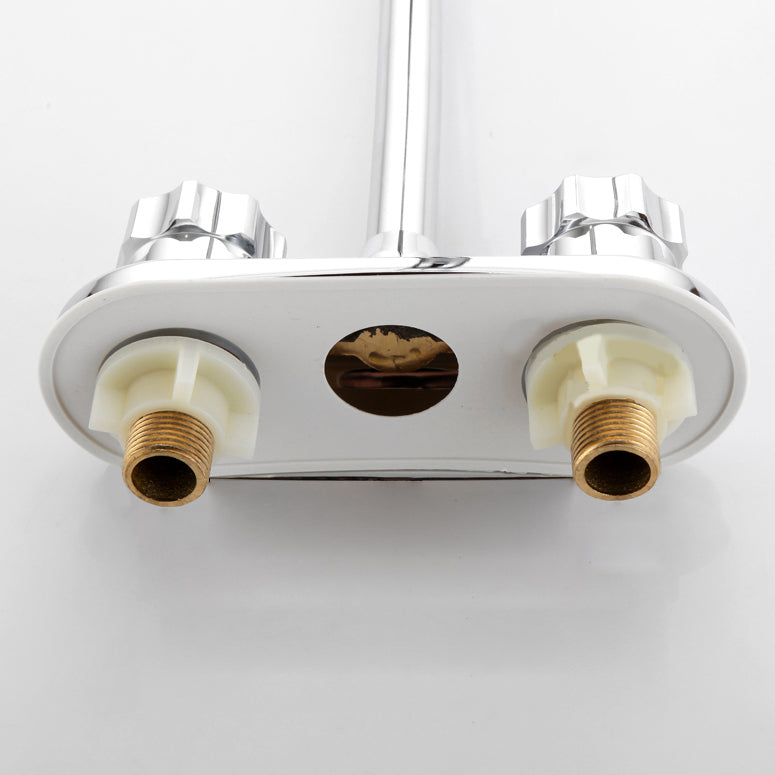 Circular 2-Handle Bathroom Faucet Contemporary Brass Sink Faucet