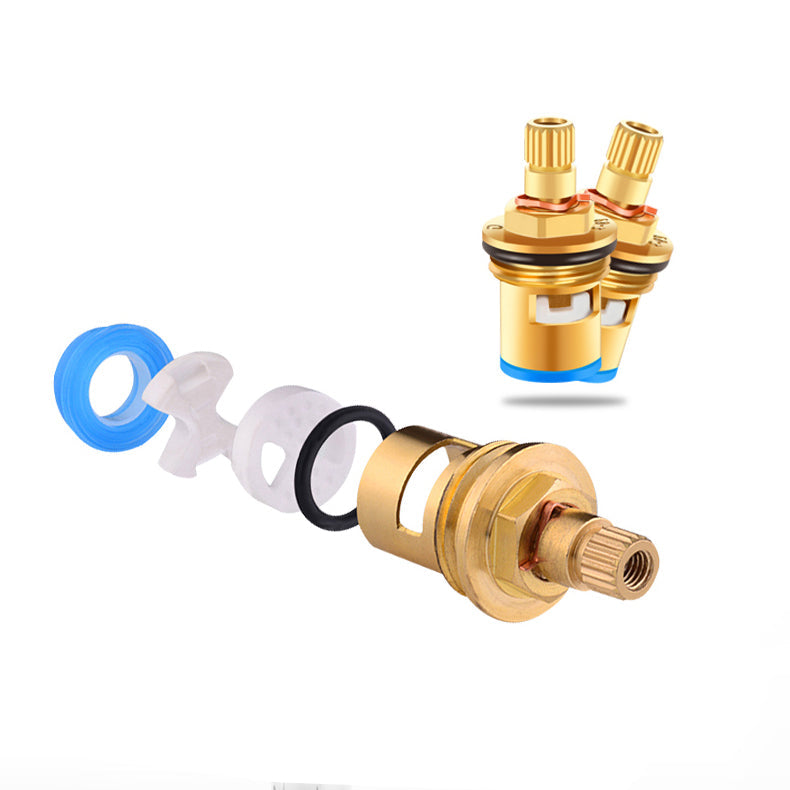 Circular 2-Handle Bathroom Faucet Contemporary Brass Sink Faucet