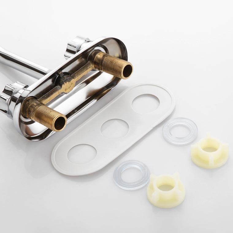 Circular 2-Handle Bathroom Faucet Contemporary Brass Sink Faucet