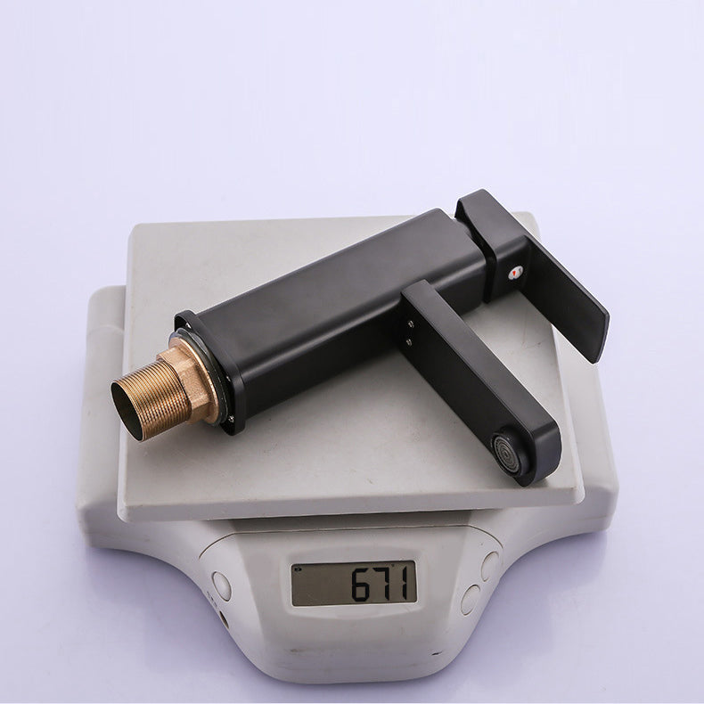 Industrial Bathroom Faucet Stainless Steel Lever Handles with Water Hose Sink Faucet