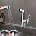 Modern centerset faucet with single lever handle for countertop sink bathroom fixture