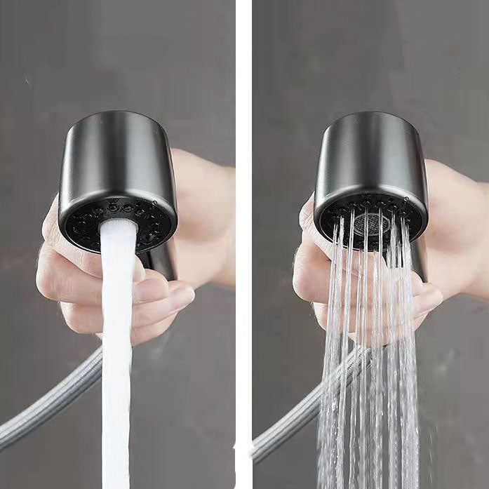 Modern centerset faucet with single lever handle for countertop sink bathroom fixture