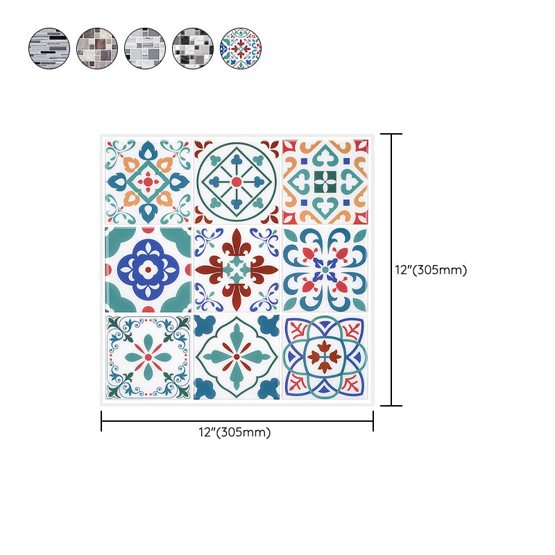 Wall tiles paste wallpaper Floral check pattern wallpaper tile