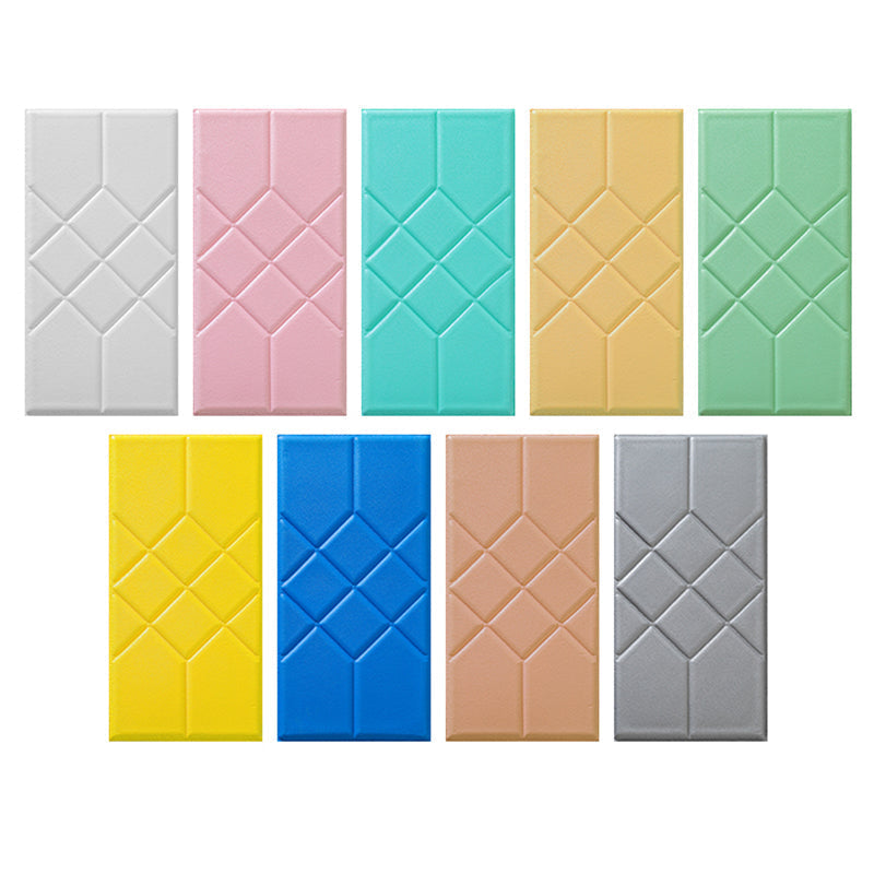 Modern PVC Cap Verflooring Smooth Wall Interior 3D Living Room Board Set of 2