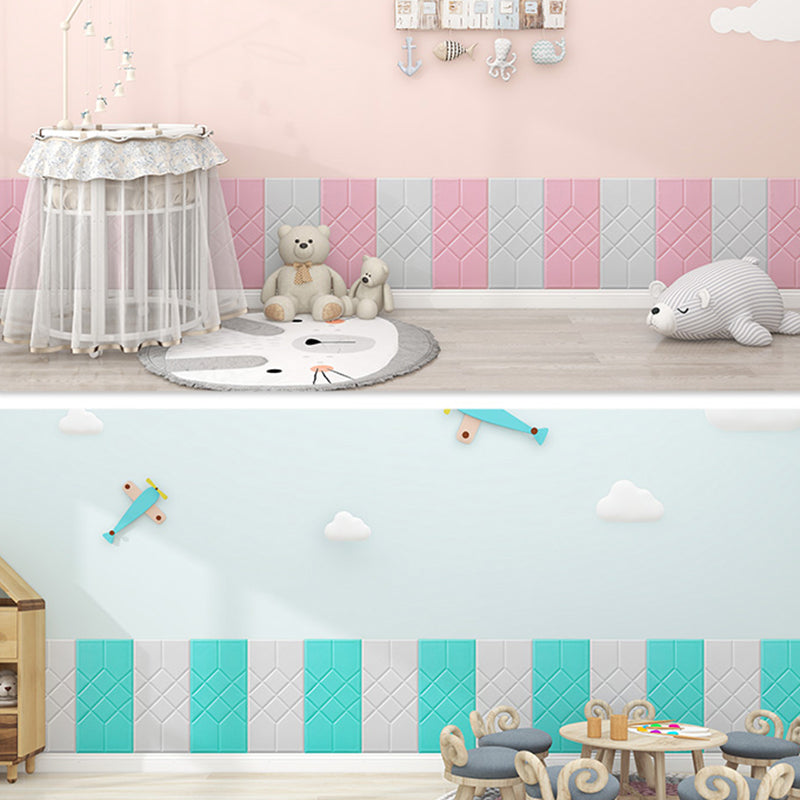Modern PVC Cap Verflooring Smooth Wall Interior 3D Living Room Board Set of 2