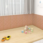 Modern PVC Cap Verflooring Smooth Wall Interior 3D Living Room Board Set of 2