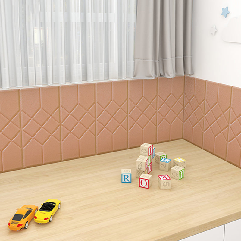 Modern PVC Cap Verflooring Smooth Wall Interior 3D Living Room Board Set of 2