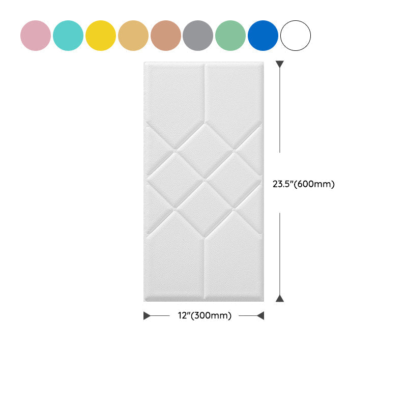 Modern PVC Cap Verflooring Smooth Wall Interior 3D Living Room Board Set of 2