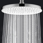 Round Fixed Shower Head High Flow Aerated Wall Mount Shower Head