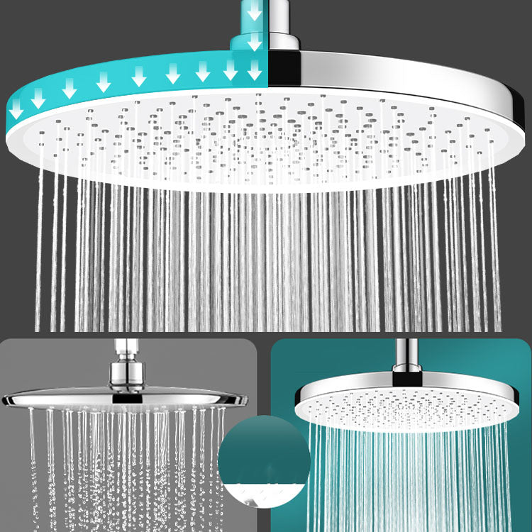 Round Fixed Shower Head High Flow Aerated Wall Mount Shower Head