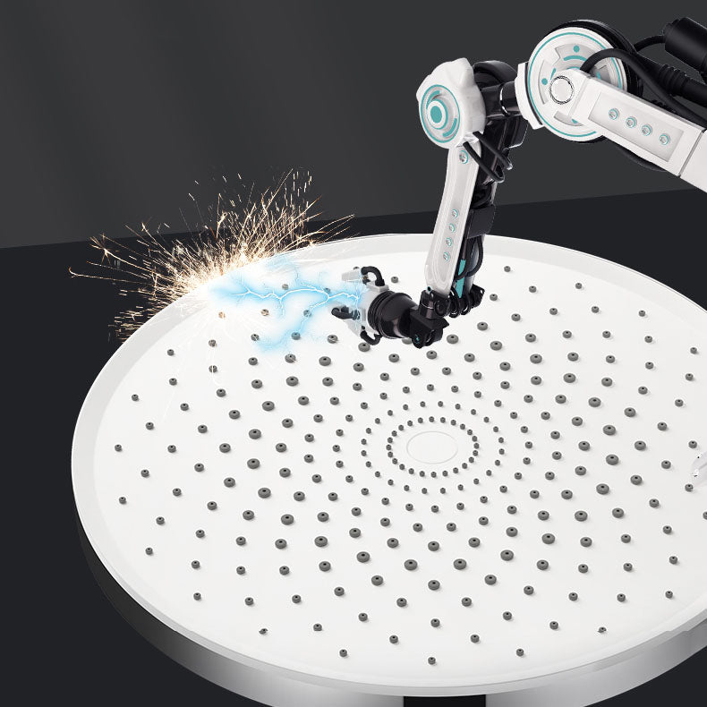 Round Fixed Shower Head High Flow Aerated Wall Mount Shower Head