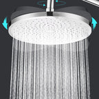 Round Fixed Shower Head High Flow Aerated Wall Mount Shower Head