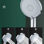 Round Handheld Shower Head with Self-Cleaning Wall-Mounted Shower Head