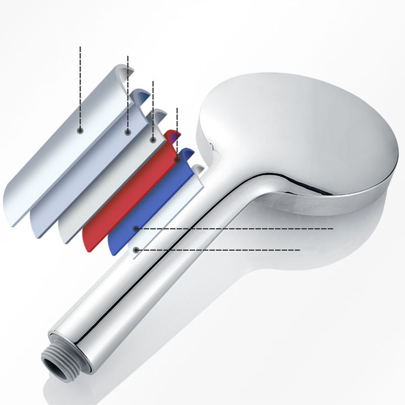 Round Handheld Shower Head with Self-Cleaning Wall-Mounted Shower Head
