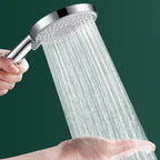 Round Handheld Shower Head with Self-Cleaning Wall-Mounted Shower Head