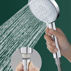 Round Handheld Shower Head with Self-Cleaning Wall-Mounted Shower Head