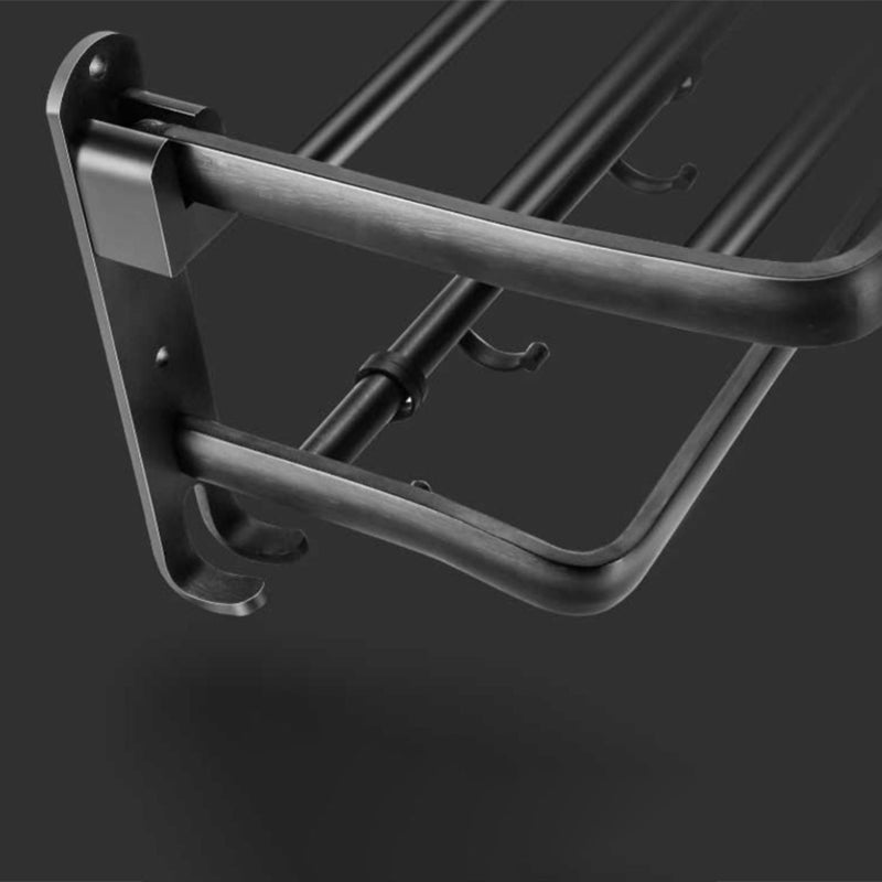 Modern Aluminum Bathroom Hardware Set Black Bathroom Accessory Set