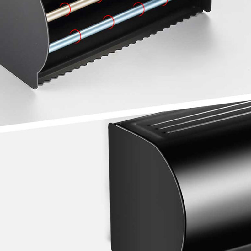 Modern Aluminum Bathroom Hardware Set Black Bathroom Accessory Set
