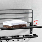Modern Aluminum Bathroom Hardware Set Black Bathroom Accessory Set