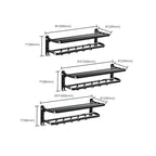 Modern Aluminum Bathroom Hardware Set Black Bathroom Accessories Set