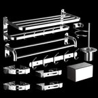 Modern Stainless Steel Bathroom Set Silver Bathroom Accessory Set