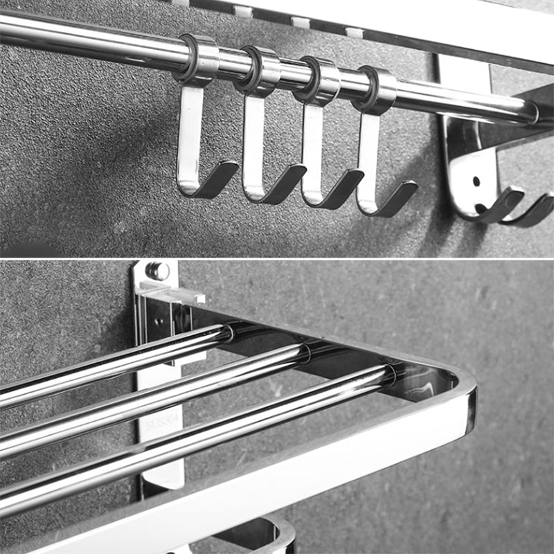 Modern Stainless Steel Bathroom Set Silver Bathroom Accessory Set