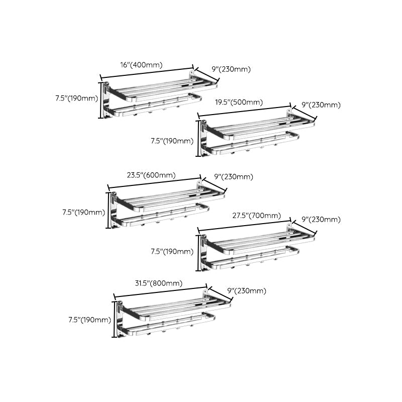Modern Stainless Steel Bathroom Set Silver Bathroom Accessory Set